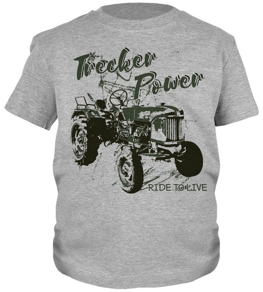 Tini - Shirts Print-Shirt Traktor Motiv Kindershirt Kinder T-Shirt Bulldog / Oldtimer : Trecker Power von Tini - Shirts