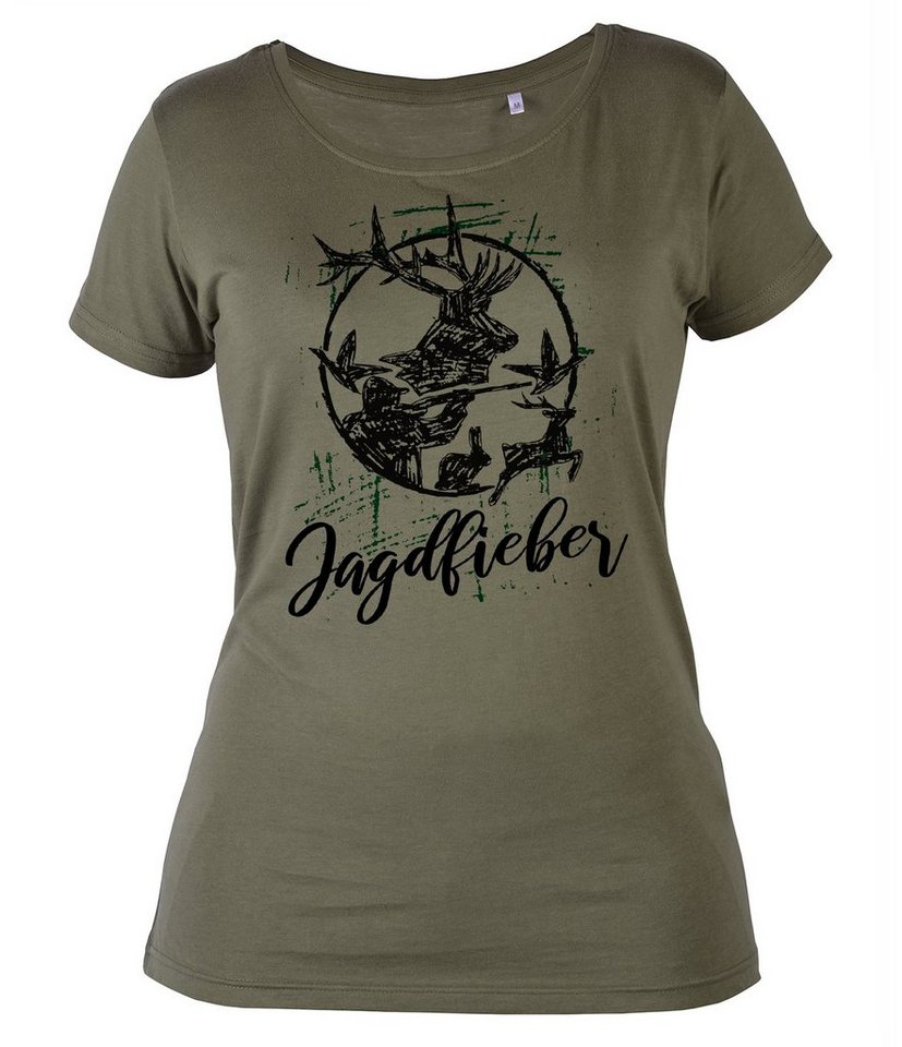 Tini - Shirts T-Shirt Jäger / Jagd - Jagdfieber - Jägermotiv Damenshirt Hochwertiges T-Shirt aus weichem Baumwollstoff, Motiv: Jagdfieber von Tini - Shirts