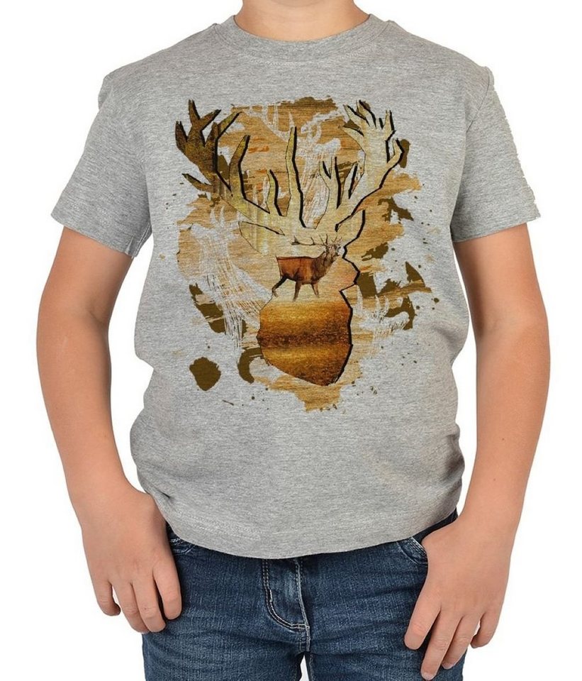 Tini - Shirts T-Shirt Kinder Hirsch Jäger Motiv Jagd Hirsch Kind : Hirsch von Tini - Shirts