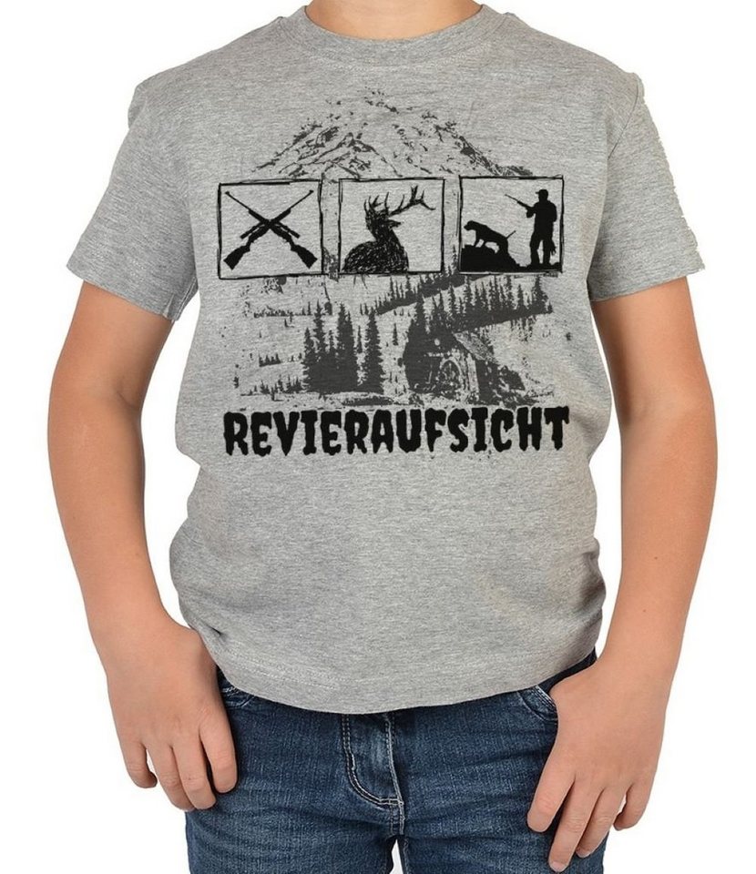 Tini - Shirts T-Shirt Kinder Jäger Shirt Jagdmotiv Hirsch Kind : Revieraufsicht von Tini - Shirts