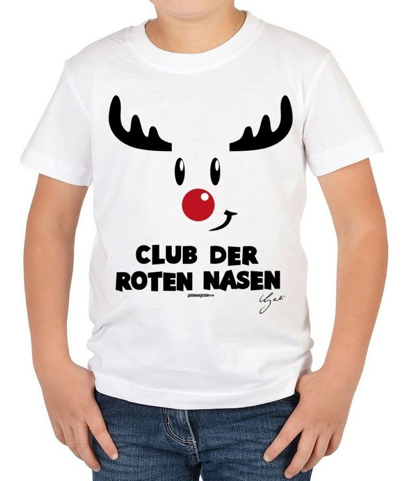 Tini - Shirts T-Shirt Kinder Weihnachtsmotiv TShirt : Club der roten Nasen - Kindershirt Geschenk-Shirt Nikolaus Weihnachten Advent von Tini - Shirts