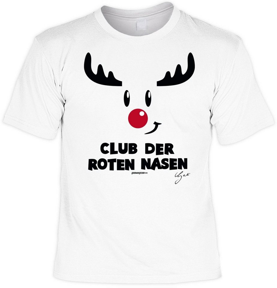 Tini - Shirts T-Shirt T-Shirt Weihnachten Comic Motiv Rentier : Club der roten Nasen Tshirt Weihnachten / Advent / Nikolaus, Weihnachtsfeier von Tini - Shirts