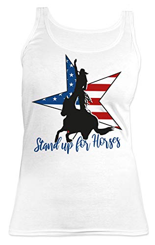 Trickriding Damen Shirt, Trickreiten Sprüche/Motiv T-Shirt : Stand up for Horses - Tank Top Mädchen/Frau Gr: S von Tini - Shirts