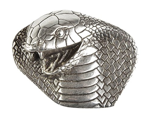 Unbekannt Cobra Gürtelschnalle Schlangen Buckle Cobrakopf : Gürtelschliesse Kobra Masse ca.: 9 x 7 cm Farbe: silber von Tini - Shirts