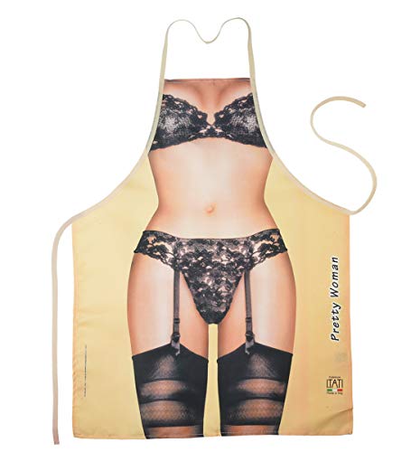 unbekannt Damen Motiv Kochschürze sexy Frauenkörper Dessous Straps Schürze : Pretty Woman - Themenschürze mit Minischürze für Flaschen von Tini - Shirts