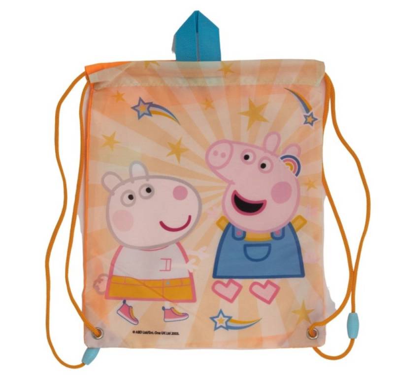 Tinisu Rucksack Peppa Pig Turnbeutel Kinder Sporttasche Schule Umhängetasche von Tinisu