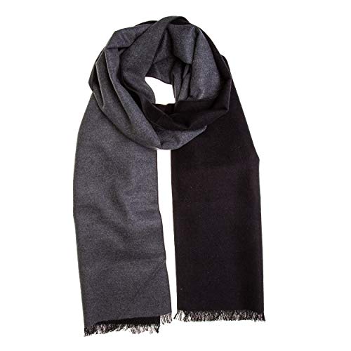 Tinitex Schal Seidenflanell schwarz anthrazit von Tinitex