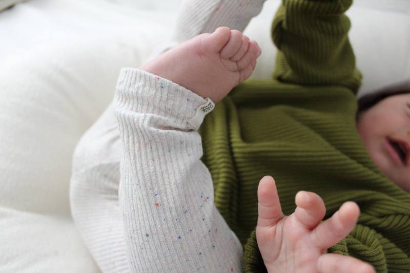 Leggins Konfetti Ecru | Babyleggins Meliert Babyhose Bunt Geburtstagsoutfit Baby von TiniundToni