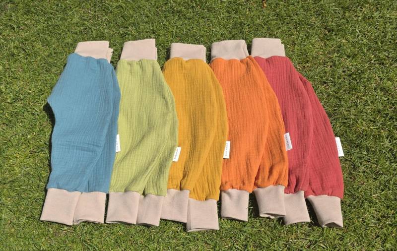 Musselinhose Mit Bündchen Für Babys Und Kinder, Mädchen Jungen, Verschiedene Farben Größen, 56-98 von Tinkanide