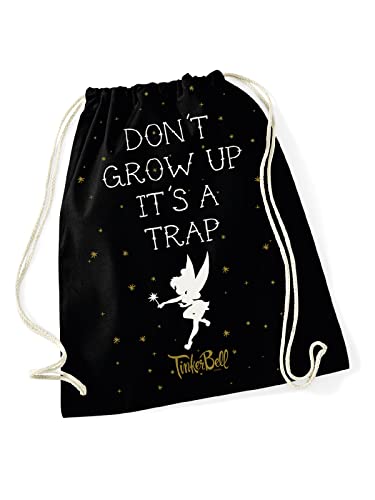 Tinker Bell Don´t Grow Up Turnbeutel schwarz Tinker Bell Don´t Grow Up Turnbeutel schwarz von WEIPAI