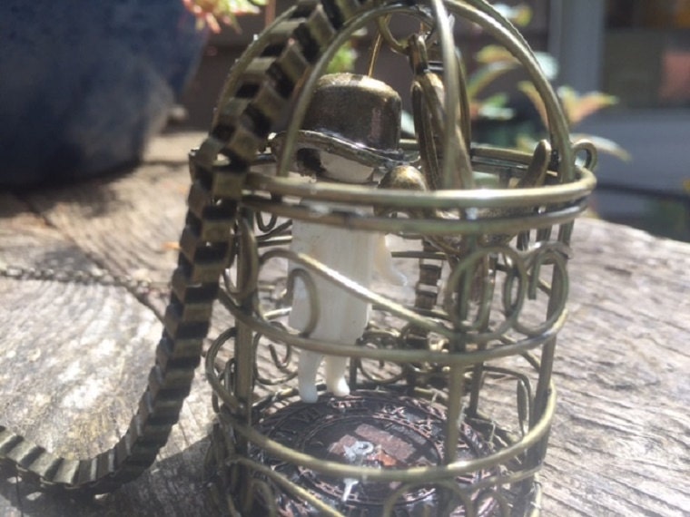 Anhänger Halskette Käfig Puppe Messing Steampunk Fantasy Victorian Anhänger Halskette Käfig Puppe Messing Steampunk Fantasy Victorian von TinkersDaughter2015