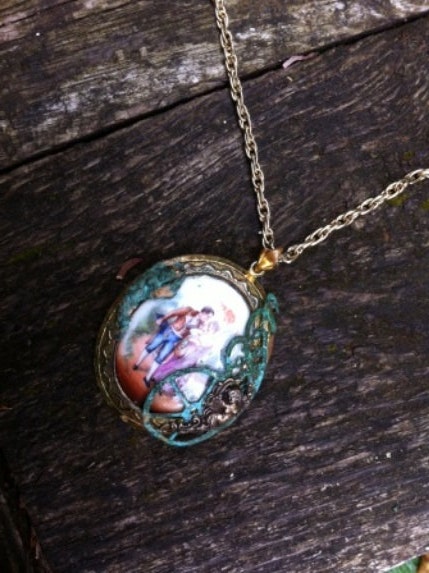 steampunk Victorian Bemaltem Porzellan Cameo Kette steampunk Victorian Bemaltem Porzellan Cameo Kette von TinkersDaughter2015