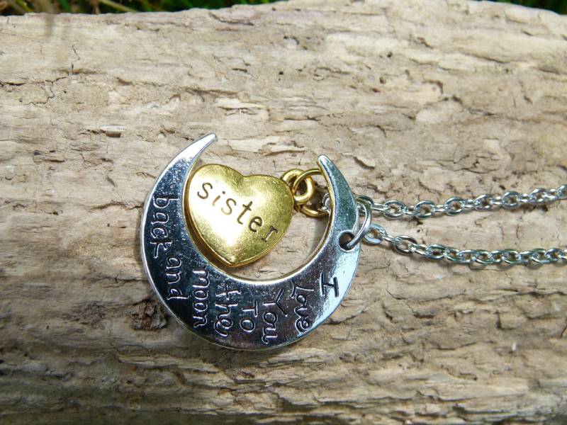 Kette "Love You To The Moon ..." Sister Schwester Kette "Love You To The Moon ..." Sister Schwester von TinkyStarShop