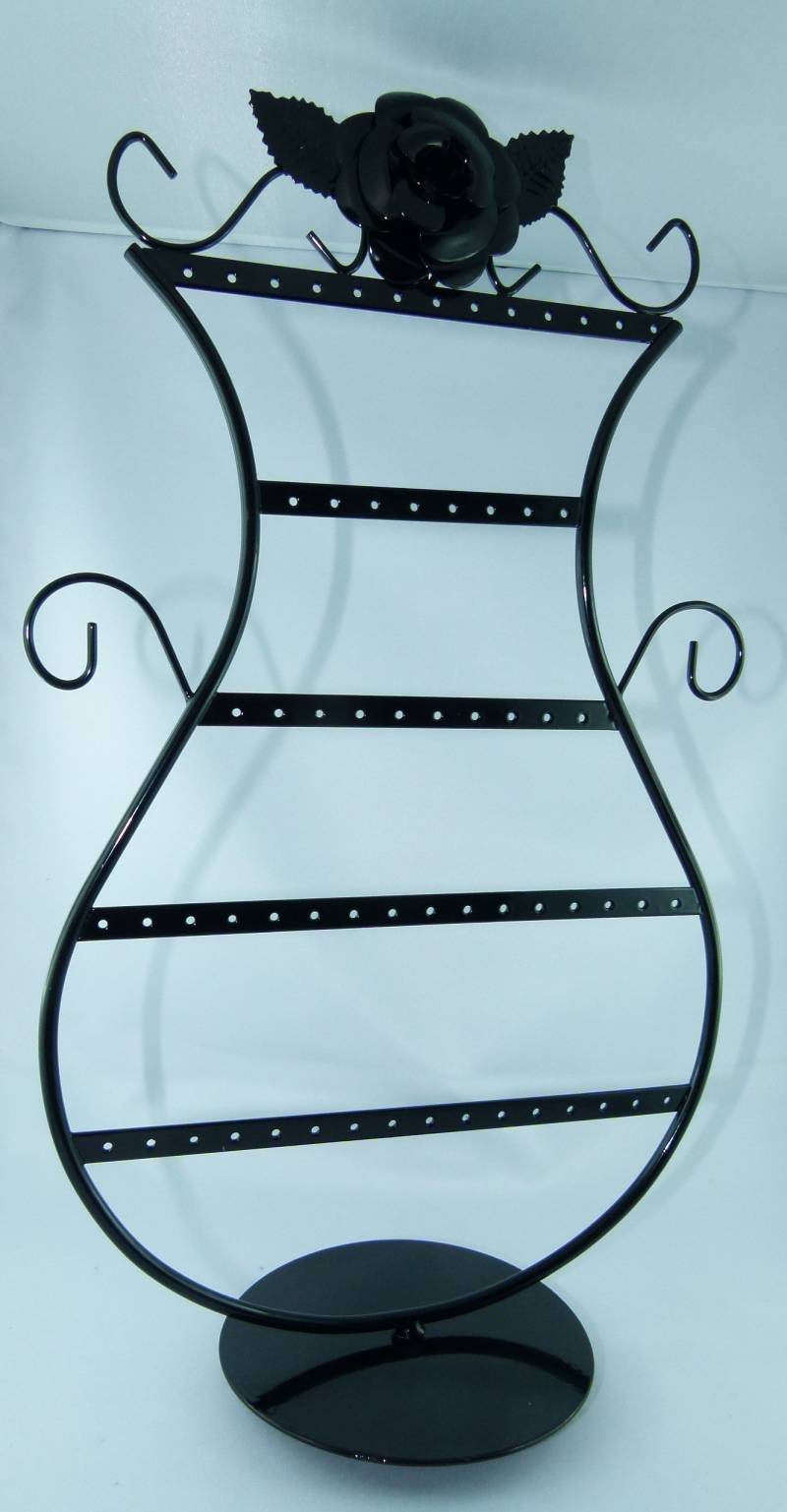 Schwarzer Ohrringständer "Rose" Auch Für Ketten & Armbänder 63 Löcher | Schmuckständer, Kettenhalter, Armbandhalter Schwarzer Ohrringständer "Rose" Auch Für Ketten & Armbänder 63 Löcher | Schmuckständer, Kettenhalter, Armbandhalter von TinkyStarShop