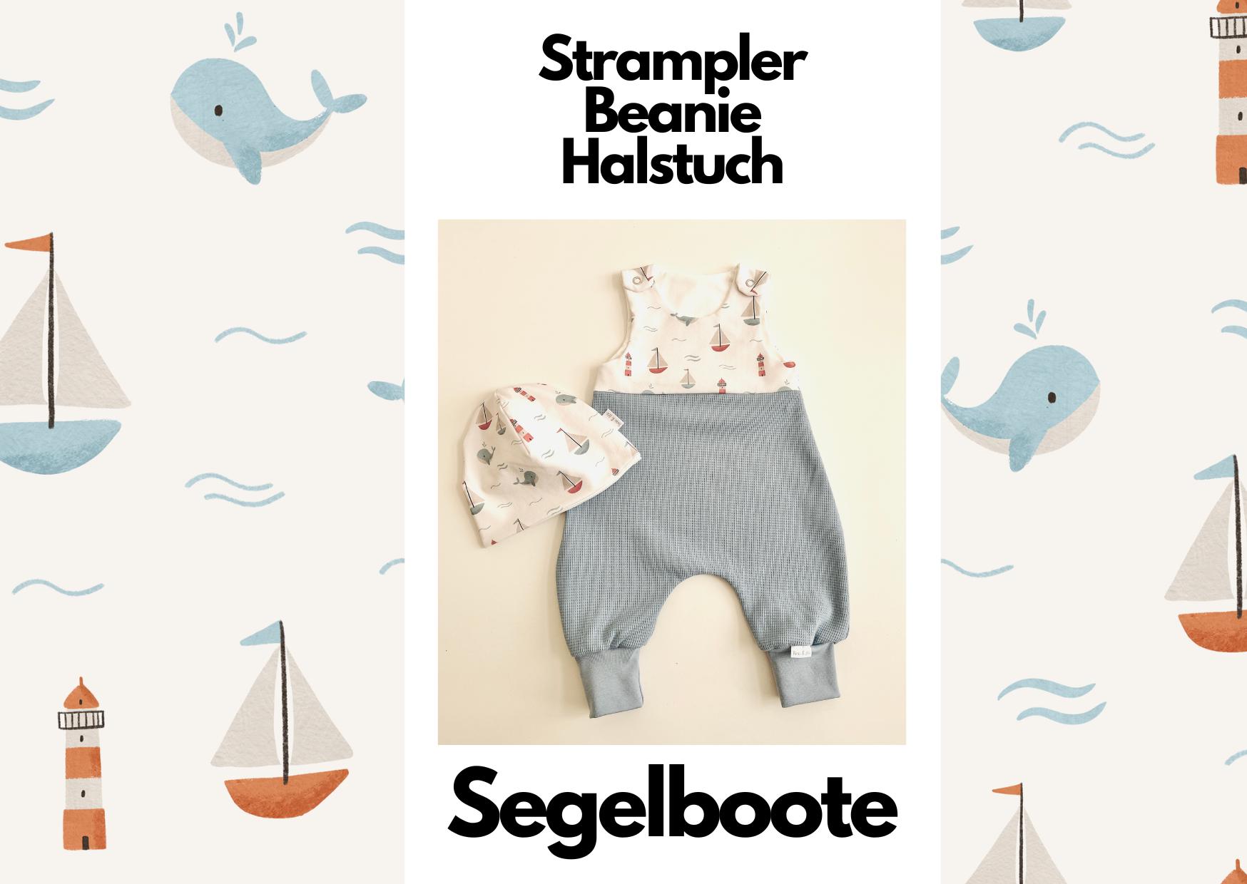 Segelboote - Baby Strampler Kurz/Lang Beanie Halstuch Aus Jersey + Waffeljersey Für Babys & Kinder Segelboote - Baby Strampler Kurz/Lang Beanie Halstuch Aus Jersey + Waffeljersey Für Babys & Kinder von TinoundLeo
