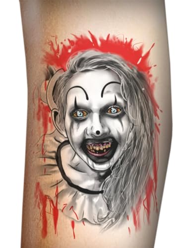 Terrifier – Pale Girl Klebetattoo - Klebe-Tattoo - Kostüm-Zubehör für Halloween, Karneval & Motto-Party Terrifier – Pale Girl Klebetattoo - Klebe-Tattoo - Kostüm-Zubehör für Halloween, Karneval & Motto-Party von Tinsley