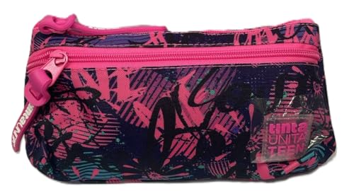 Tinta Unita Federmäppchen Nusta dreieckig 2 Reißverschlüsse – Polyester Rosa oder Hellblau – 25 × 15 × 3,5 cm für Schule oder Büro, Rosa, 2 Reißverschlüsse Tinta Unita Federmäppchen Nusta dreieckig 2 Reißverschlüsse – Polyester Rosa oder Hellblau – 25 × 15 × 3,5 cm für Schule oder Büro, Rosa, 2 Reißverschlüsse von Tinta Unita