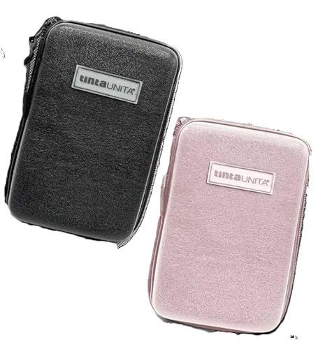 Tinta Unita Hartschalenetui One Time EVA 21,5 × 14 × 7 cm – Schulausstattung Fantasie Young Gloum Glitzer – 2 radierbare Stifte + Buntstifte + Zubehör, Schwarz , 3 Reißverschlüsse von Tinta Unita