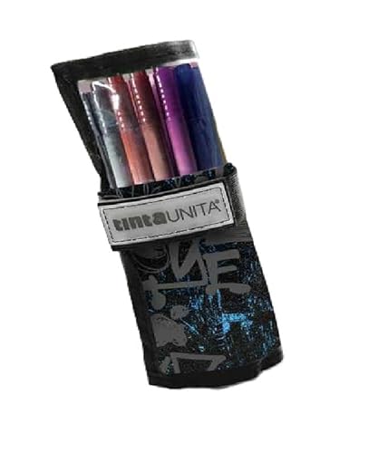 Tinta Unita Rollmäppchen mit Pinselstiften – Linie Star aus Polyester 40 × 20 cm – Organizer aufrollbar für Zeichnen und Schule, Hellblaue Graffiti, Rolle Tinta Unita Rollmäppchen mit Pinselstiften – Linie Star aus Polyester 40 × 20 cm – Organizer aufrollbar für Zeichnen und Schule, Hellblaue Graffiti, Rolle von Tinta Unita