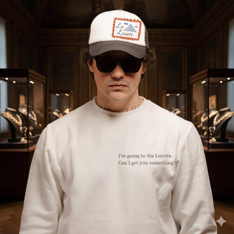 Sweatshirt Louvre Heist Unisex Crewneck Pullover Going To The 7 Farben S - 5xl Versand Weltweit von Tintadigita