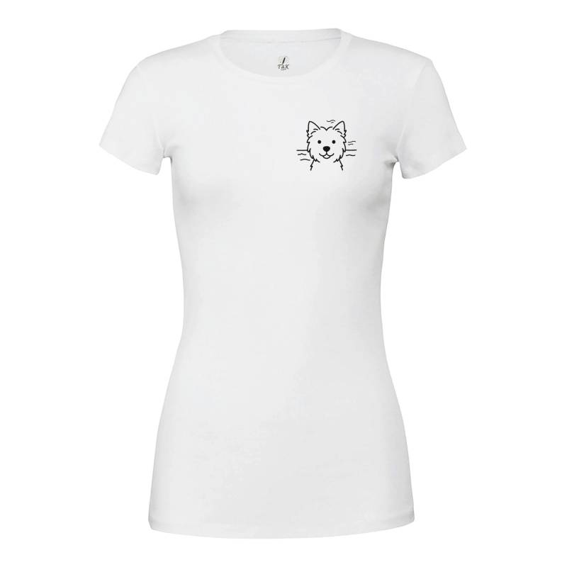 Anni Der Westie Hund Damen T-Shirt von Tinteundkonfetti