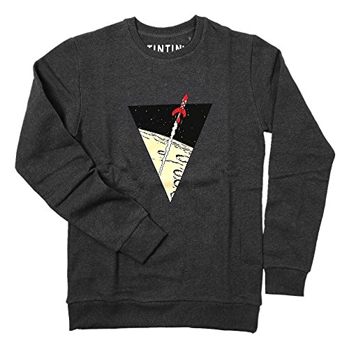 Sweatshirt mit den Abenteuern von Tintin: Die Mondrakete, Dunkelgrau (2017), XXL, grau, XX-Large von Tintinimaginatio