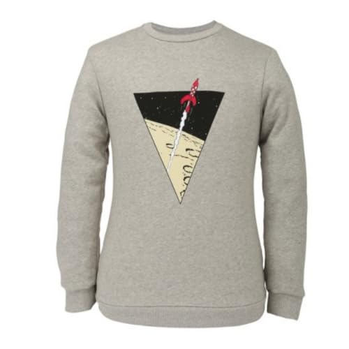 Sweatshirt mit den Abenteuern von Tintin: Die Mondrakete, Hellgrau (2017), Größe XXL, mehrfarbig, XX-Large von Tintinimaginatio