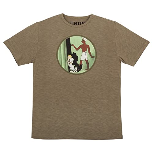 T-Shirt 100% Cotton Moulinsart Tintin, Cigars of The Pharaoh Khaki (2022) - XXL von Tintinimaginatio
