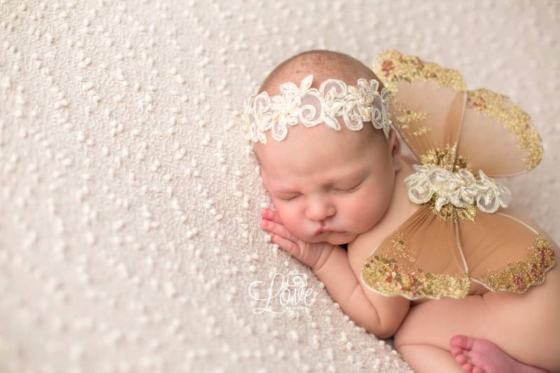 Braun Und Elfenbein Schmetterling Flügel Set/Neugeborenen Prop Baby Foto Requisite Für Neugeborene von TinyBlessingsBoutiqu