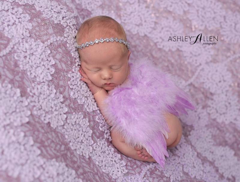 Lavendel Baby Flügel Set/Engel Strass Stirnband Newborn Photo Prop Neugeborenen Kostüm von TinyBlessingsBoutiqu
