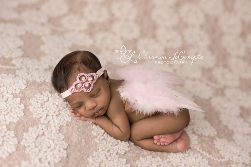 Rosa Baby Flügel Set/Engel Strass Stirnband Newborn Photo Prop Neugeborenen Kostüm von TinyBlessingsBoutiqu