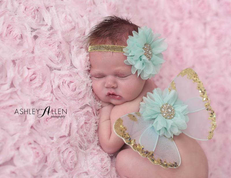 Schmetterlingsflügel Set in Aqua Und Eisblau, Neugeborenen Flügel, Flügel Prop, Baby Neugeborene Foto Schmetterling von TinyBlessingsBoutiqu