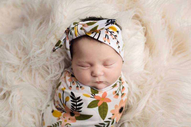 Stricken Swaddle Decke, Knot Stirnband, Stirnband Set, Leichte Babydecke, Swaddling Strickdecke, Weiche von TinyBlessingsBoutiqu