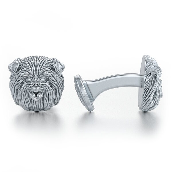 Affenpinscher Manschettenknöpfe Mit Welpen Gesicht von TinyBling