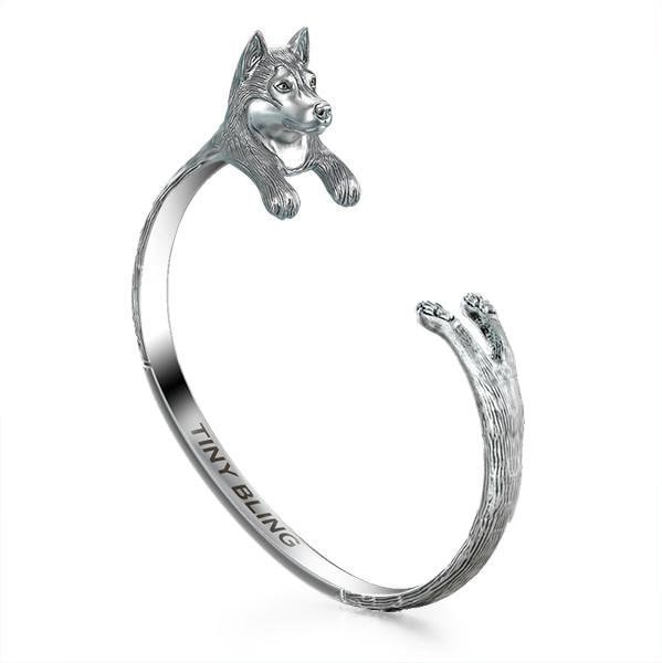 Alaskan Malamute Breed Schmuck Cuddle Cuff Armband von TinyBling
