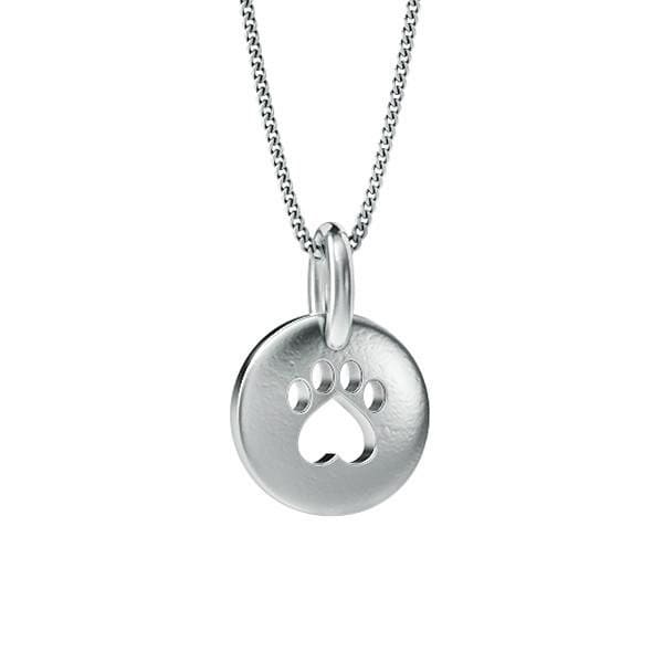 Bella Mini Paw Print Disc Anhänger Charm Halskette in Silber Oder Gold Handgefertigt Von Tinybling Für Alle Tierliebhaber Und Haustier-Liebhaber von TinyBling
