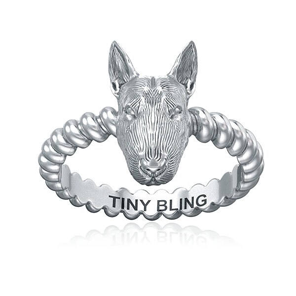 Bullterrier Rasse Gedrehter Drahtseilring von TinyBling