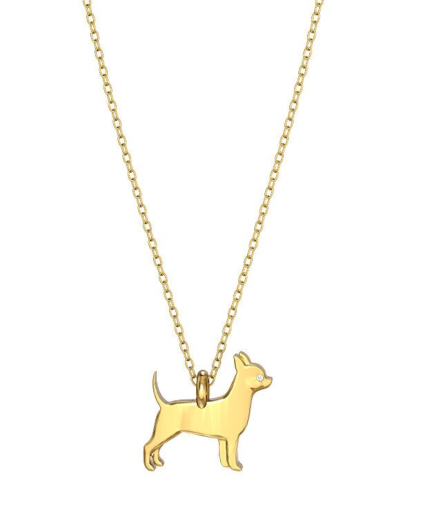 Chihuahua Mini Pups Diamant Halskette Von Tinybling Jewelry von TinyBling