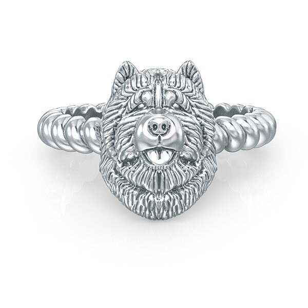 Chow Breed Twisted Drahtseil Ring Handgemachte Tinybling Jewelry von TinyBling