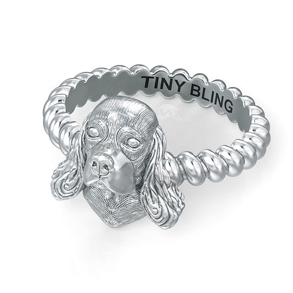 Cocker Spaniel Rasse Gedrehter Drahtseilring von TinyBling