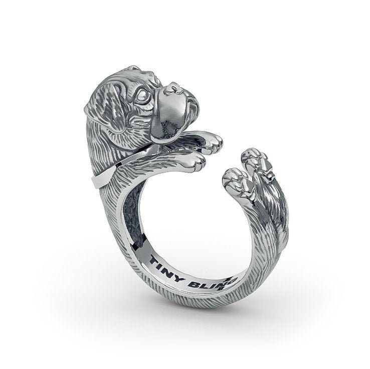 Handgemachter Boxer Ring in Sterling Silber Oder 14K Gold von TinyBling