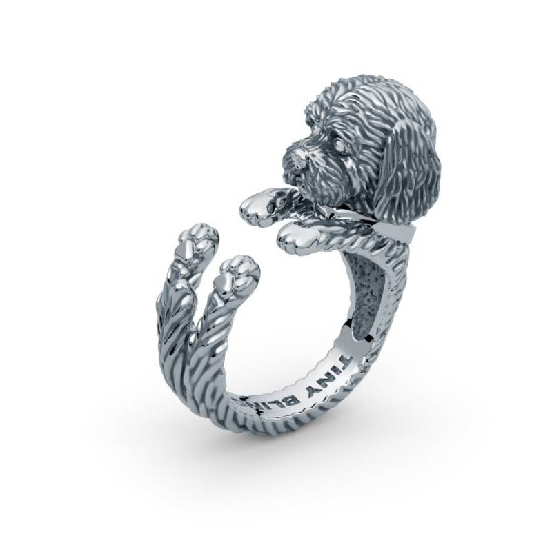 Handgemachter Labradoodle Cuddle Wrap Ring Aus Sterlingsilber Oder 14K Gold von TinyBling