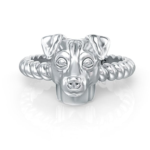 Jack Russel Terrier Rasse Twisted Drahtseil Ring von TinyBling