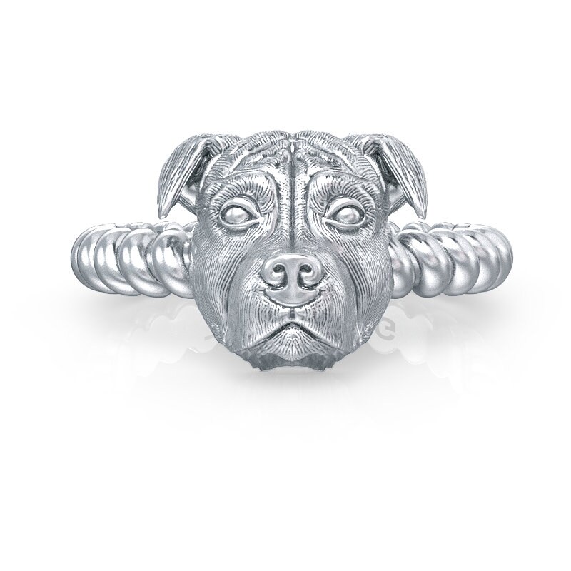 Pit Bull Rasse Gedrehte Drahtseil Ring von TinyBling