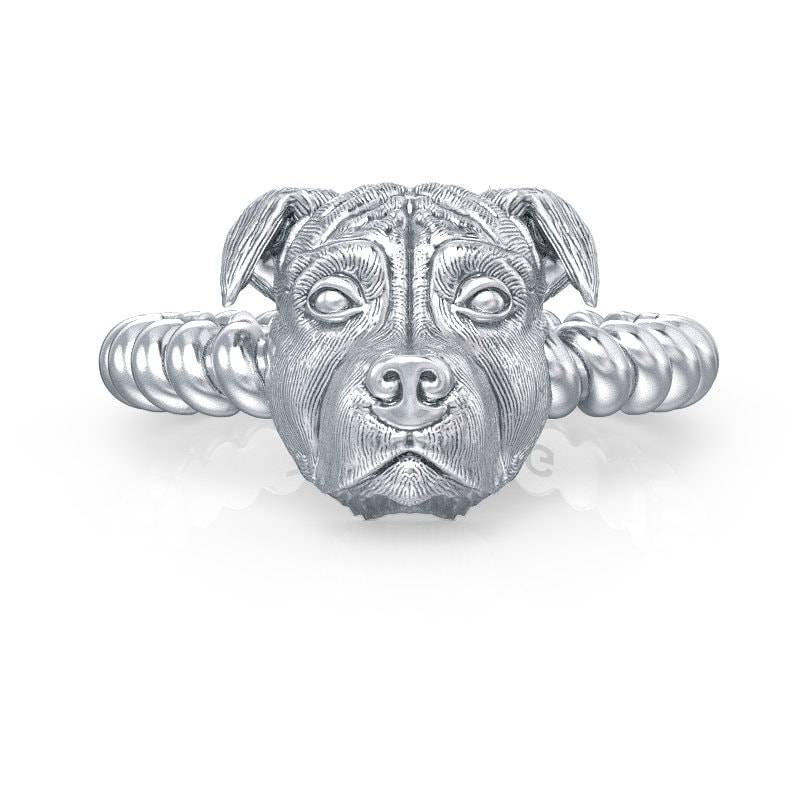 Pit Bull Rasse Gedrehte Drahtseil Ring von TinyBling