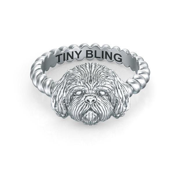 Shih Tzu Rasse Gedrehter Drahtseilring von TinyBling