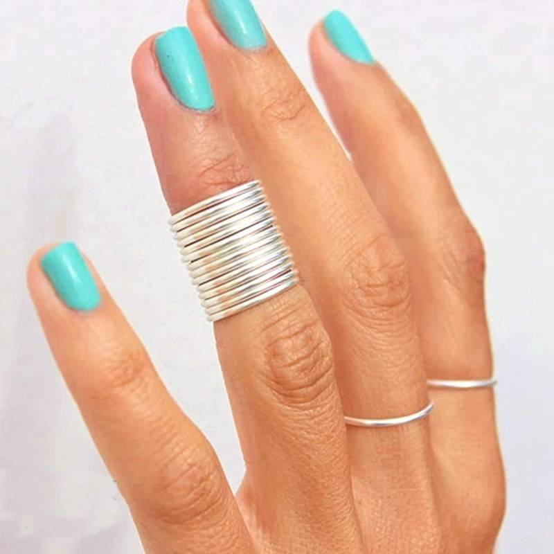 12Er Set Stapelringe - Knuckle Ringe Dünne Knöchel Silber Dünne Oberhalb Ring Stapel Midi Von Tiny Bo von TinyBoxJewelry