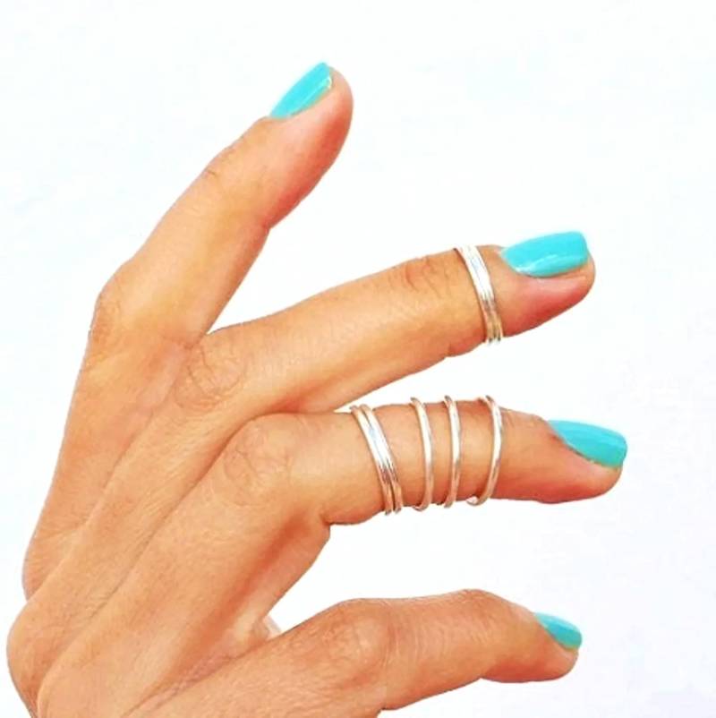7 Knuckle Ringe, Midi Ring, Silber Rose Gold Obere Die Dünne Ringe, Ring-Set Von von TinyBoxJewelry