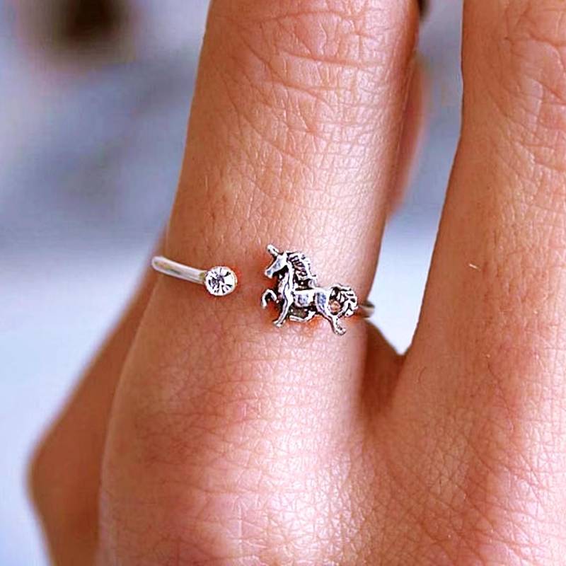 Einhorn Offener Ring - Inspirierender Geburtstagsgeschenk Für Mädchen von TinyBoxJewelry