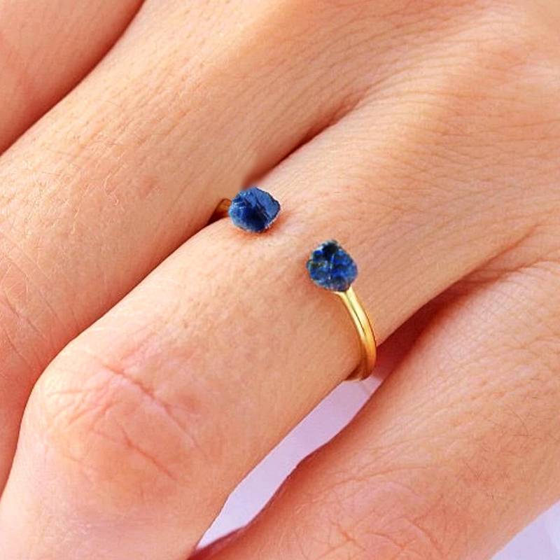 Lapis Lazuli Ring, Boho Ring Gold, Goldring, Schmuck, Geschenk Für Frauen von TinyBoxJewelry